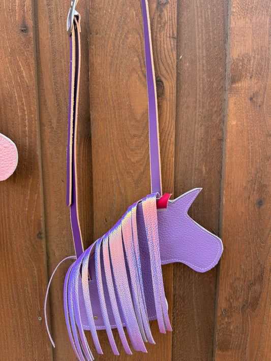 Purple unicorn iridescent mane￼