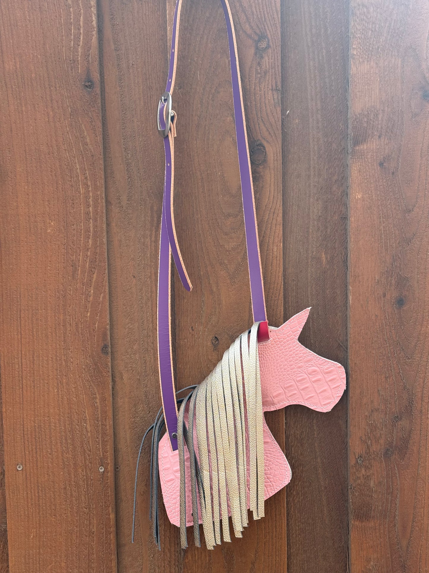 Pink unicorn gold mane