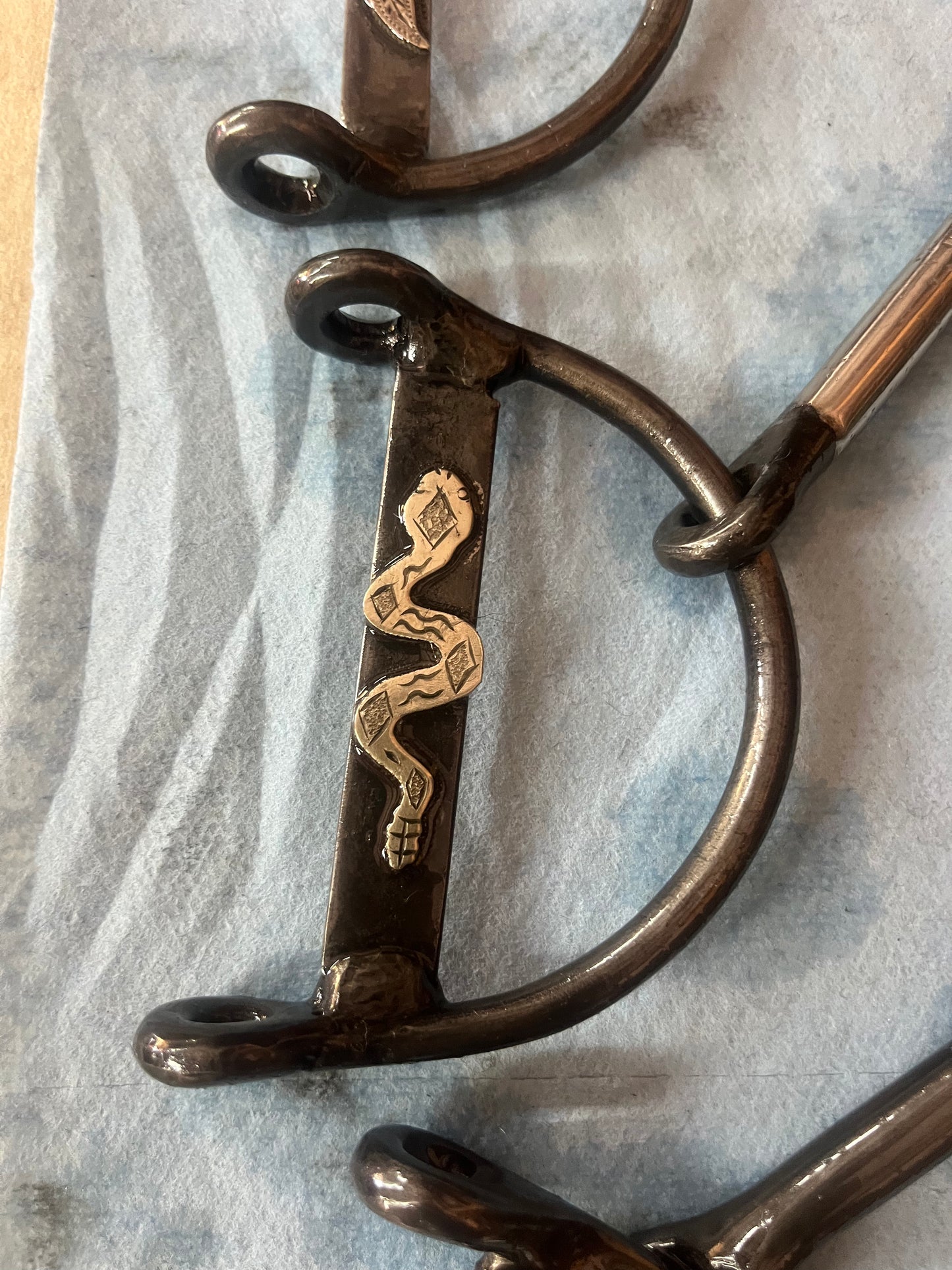 Handmade draw gag snaffle bit