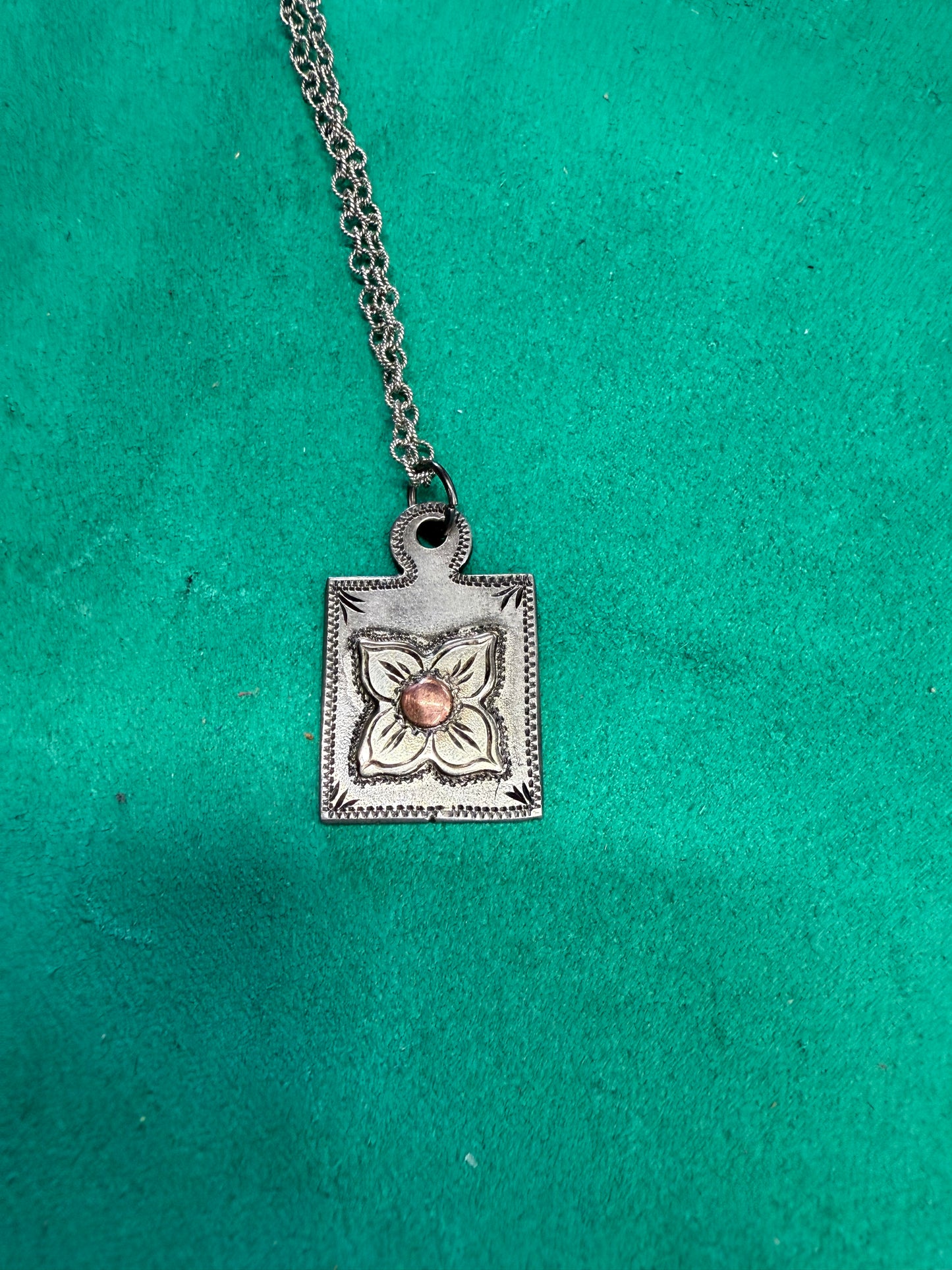 Handmade square pendant