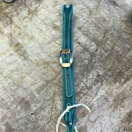 Green headstall with Cutrell buckle