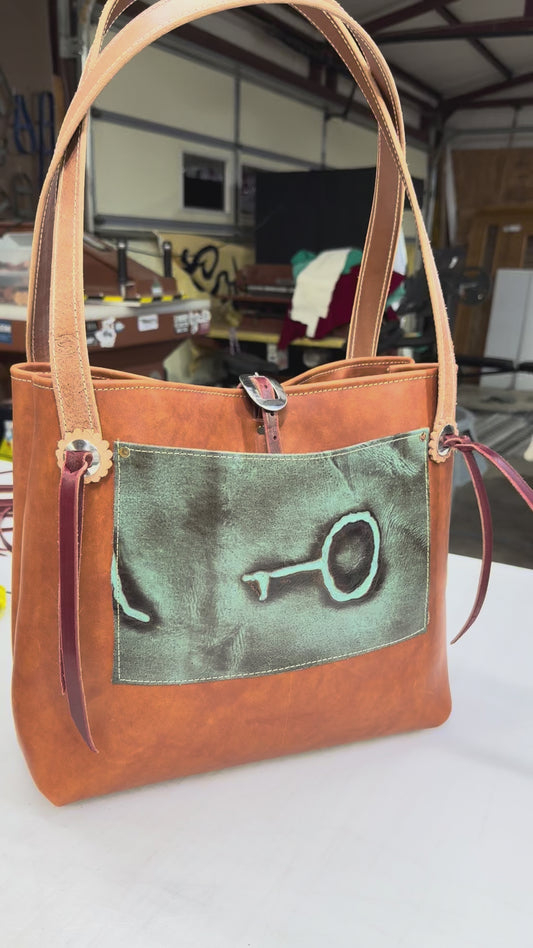 Brown tote bag
