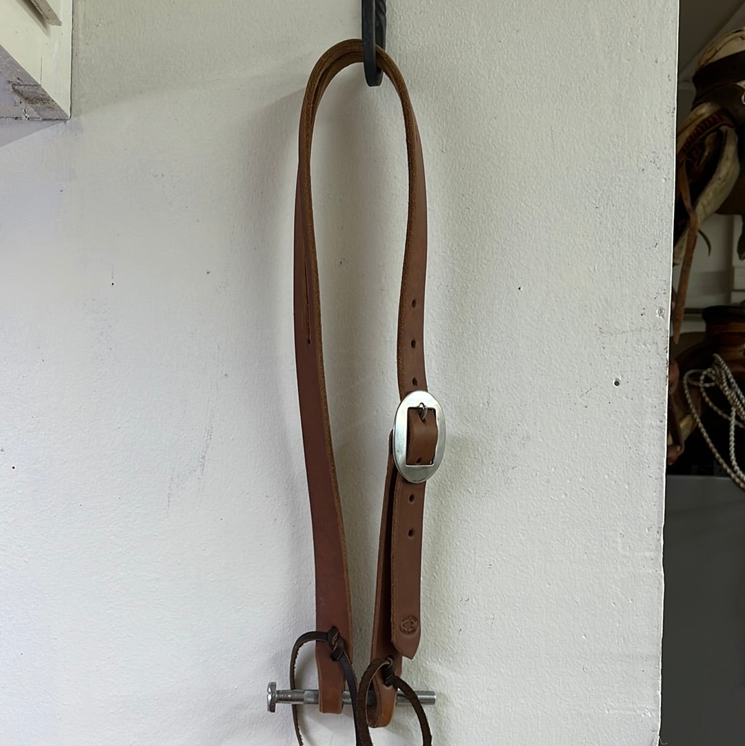 Split Ear Headstall with Nickel Buckle