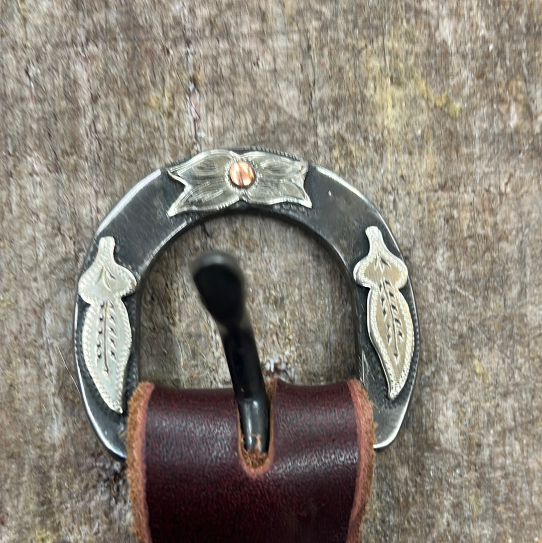 Leather Hobble Belt with Brass Buckle  Buy Men's Leather Belts Online -  Angus Barrett Saddlery